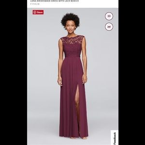 David’s Bridal Prom/Bridesmaid dress